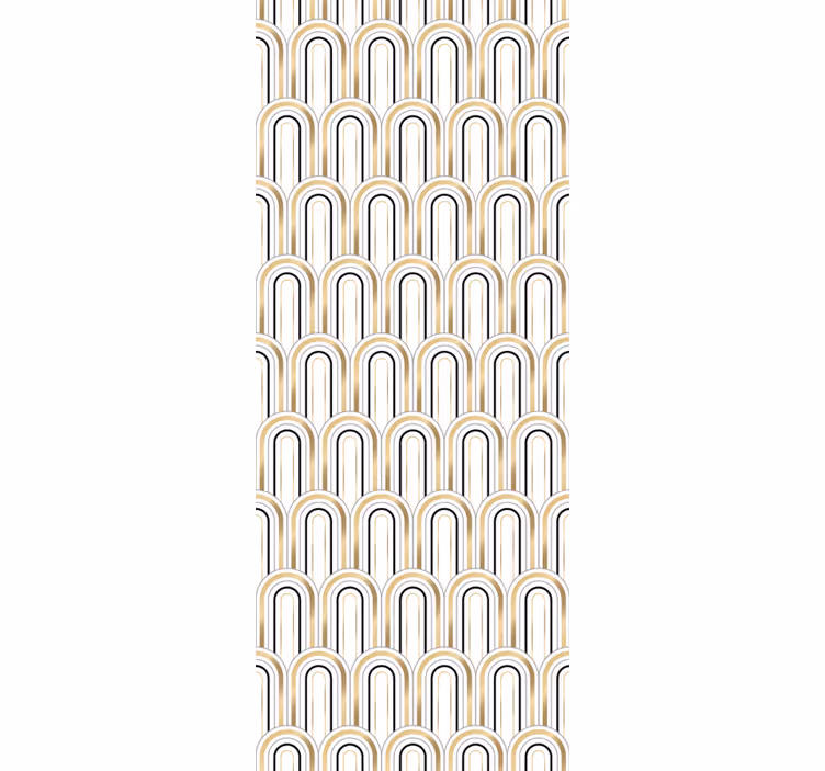 Stylish arch patterns living room wallpaper - TenStickers