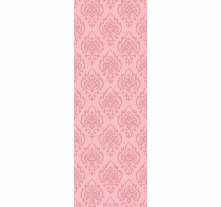 Pink floral pattern baroque wallpaper - TenStickers