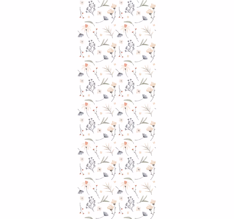 Cute multicolor flowers wallpaper - TenStickers