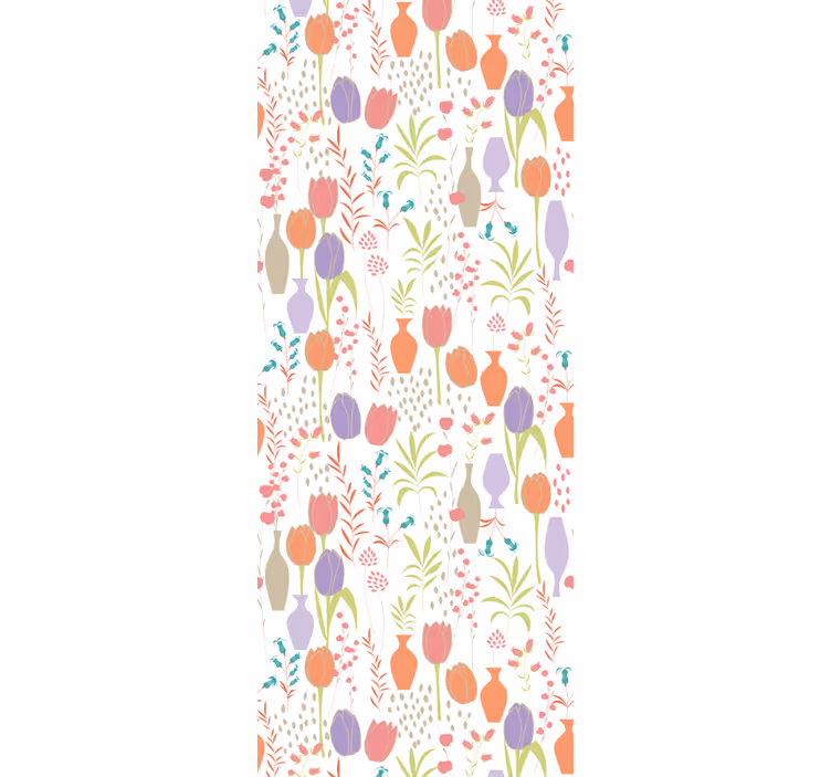 Stylized Floral Patterns flower wallpaper - TenStickers