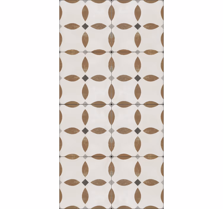 Beige geometric textured motif kitchen wallpaper - TenStickers