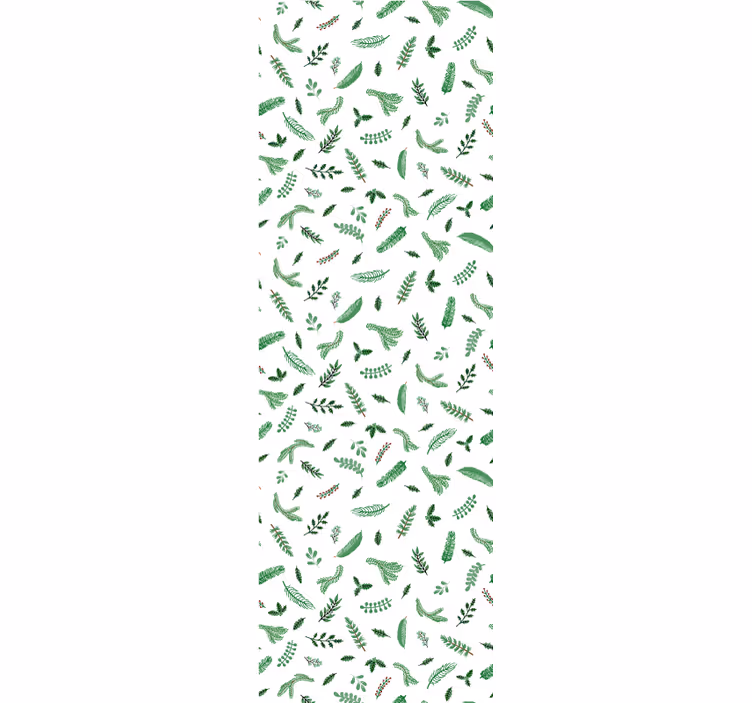 Festive Leaf Patterns christmas wallpaper - TenStickers