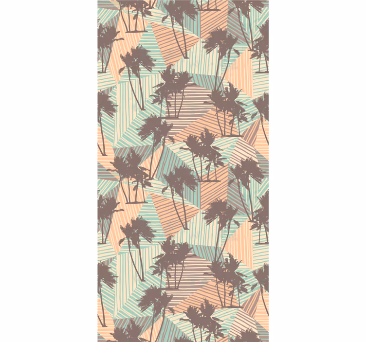 Tropical Silhouettes tree wallpaper - TenStickers