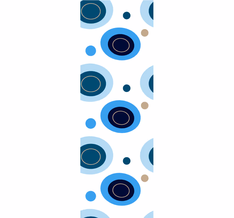 Circular abstract motifs polka dot wallpaper - TenStickers