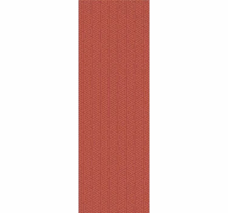 Gold triangles over red Japandi Wallpaper - TenStickers