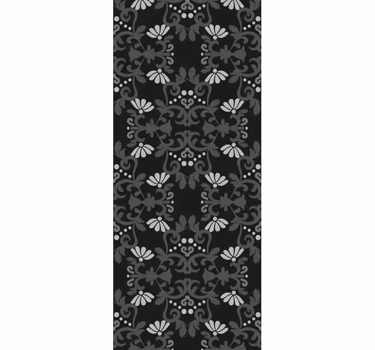 Graceful Botanical Display floral ornament wallpaper - TenStickers