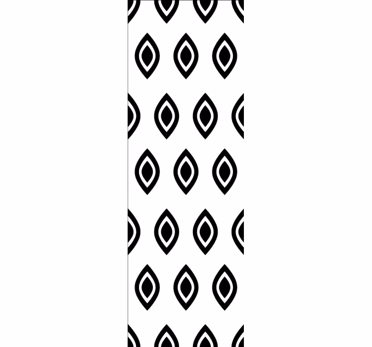 Geometric pattern black and white Wallpaper - TenStickers