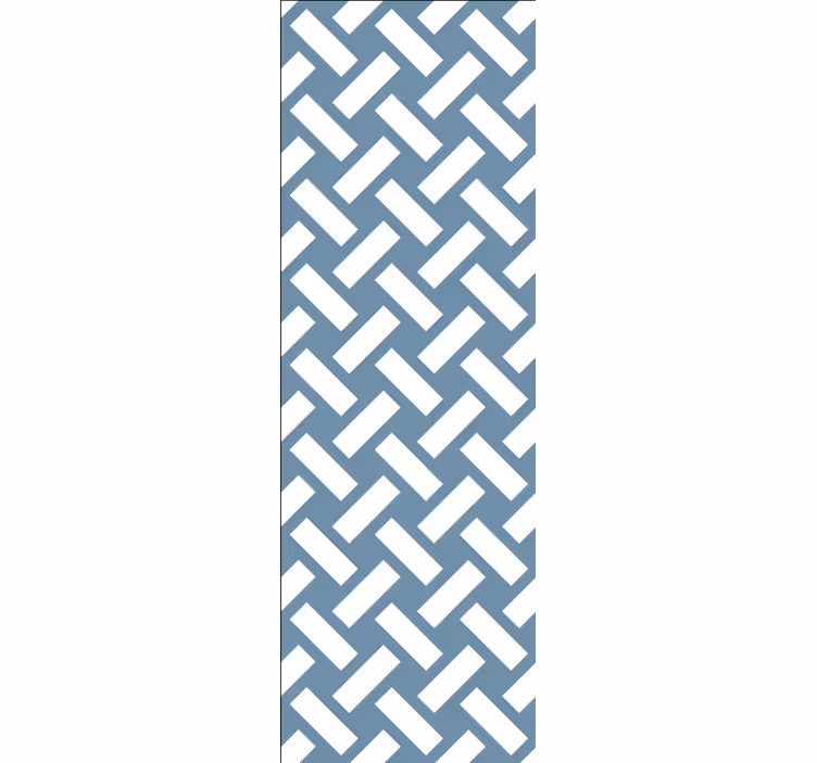 Geometric blue squared pattern wallpaper - TenStickers