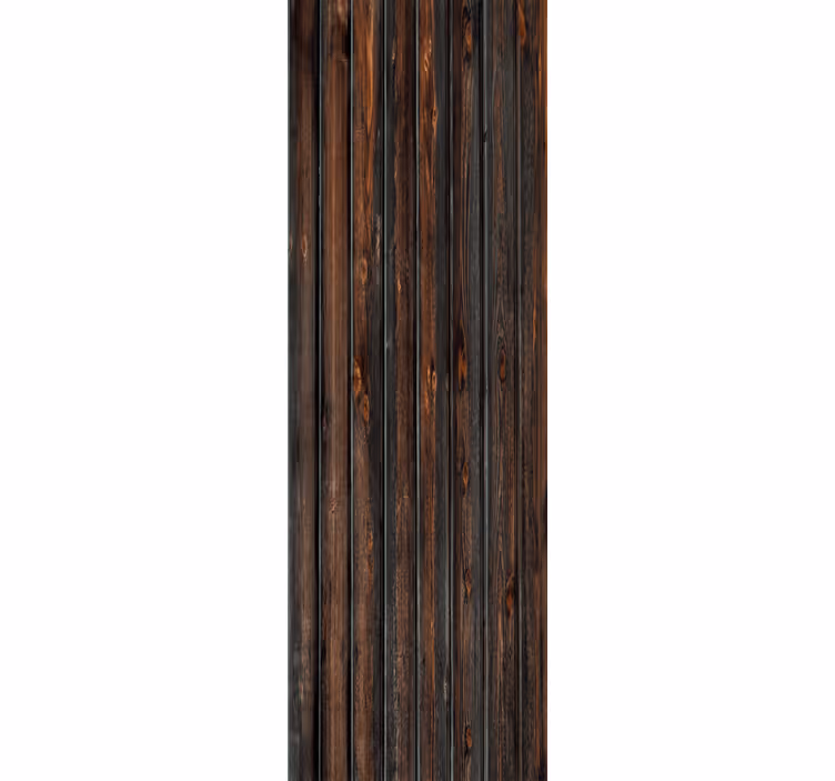 Elegant dark brown panels wood effect wallpaper - TenStickers