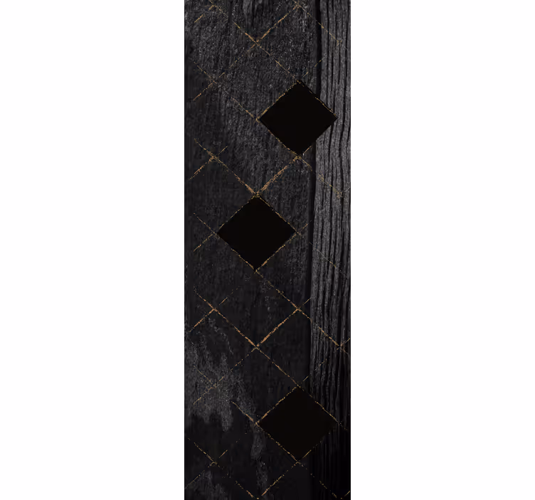 Black elegant pattern tile effect wallpaper - TenStickers