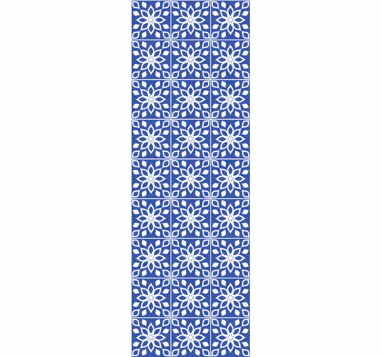 Blue southern tiles pattern tile wallpaper - TenStickers