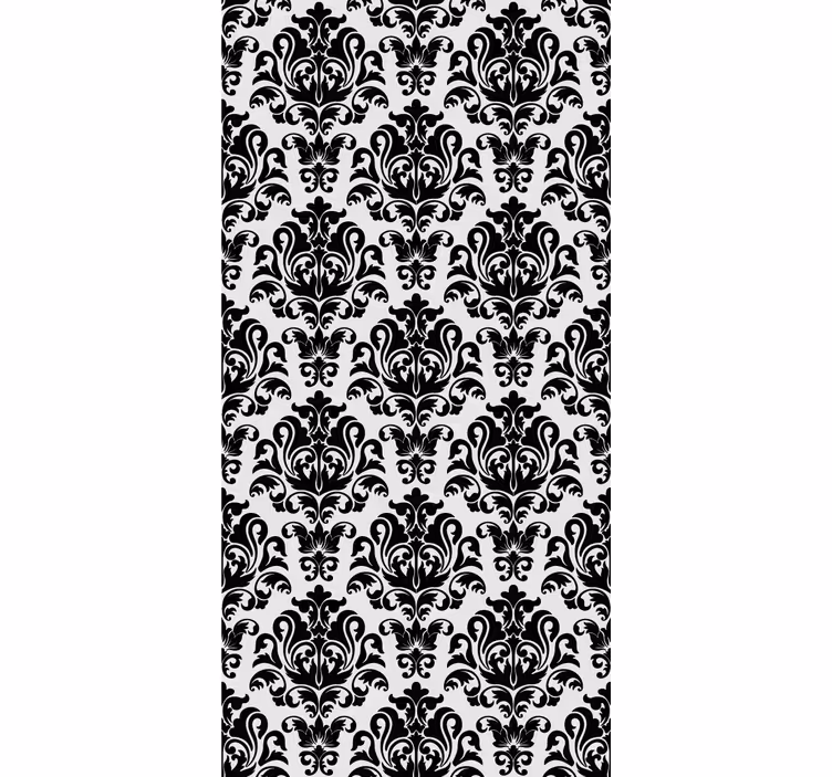 Elegant Monochrome Pattern baroque wallpaper - TenStickers