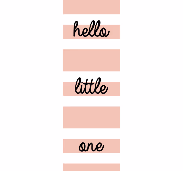 Hello on beige stripes letters wallpaper - TenStickers