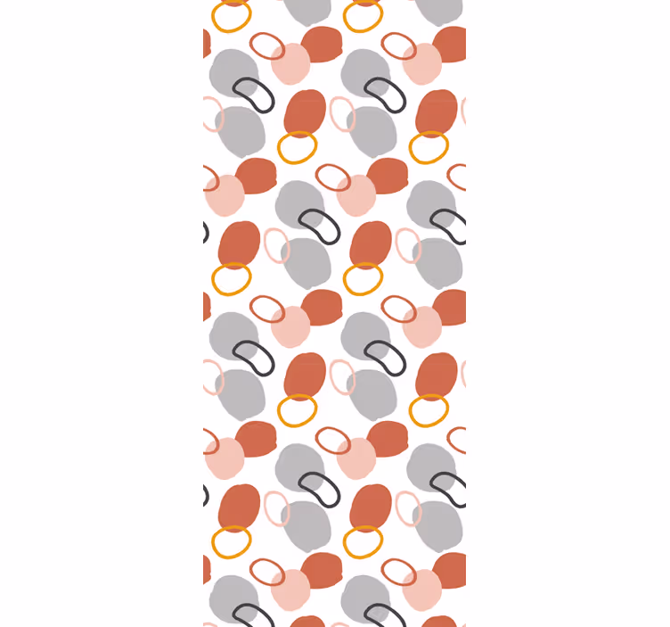 Brown and gray motif polka dot wallpaper - TenStickers