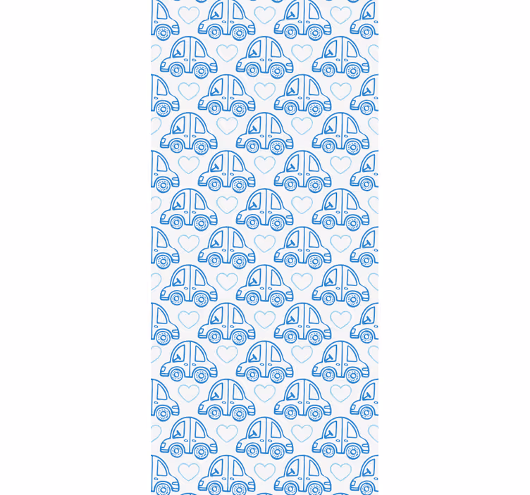 Blue cars motif kids wallpaper - TenStickers