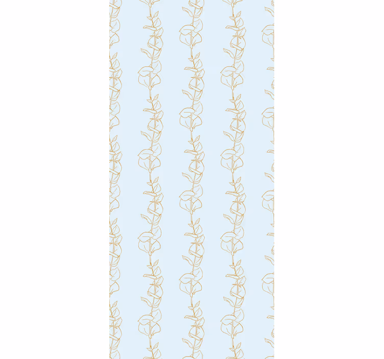 Delicate plant stripes vertical wallpaper - TenStickers