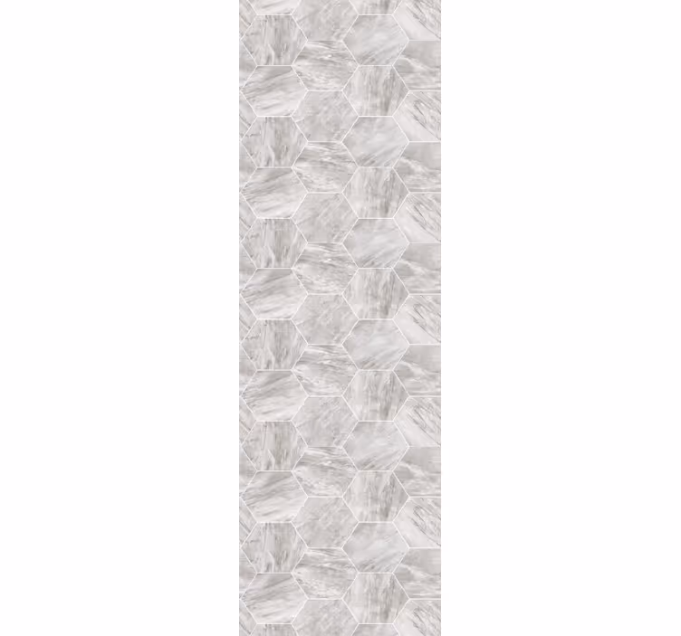 Hexagonal Tile Pattern marble wallpaper - TenStickers