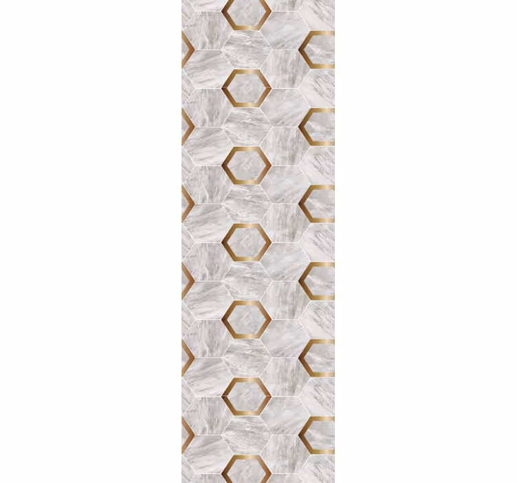 Hexagon Pattern Design marble wallpaper - TenStickers