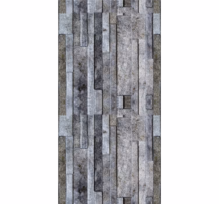 Elegant grey motif stone effect wallpaper - TenStickers