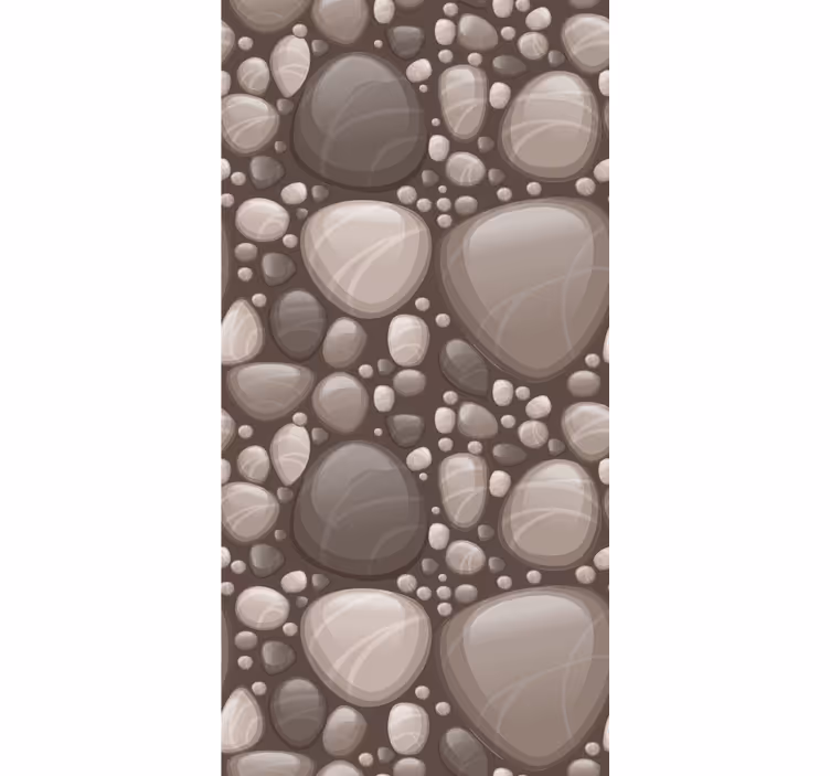 Stones with curved effect Stone wallpaper - TenStickers