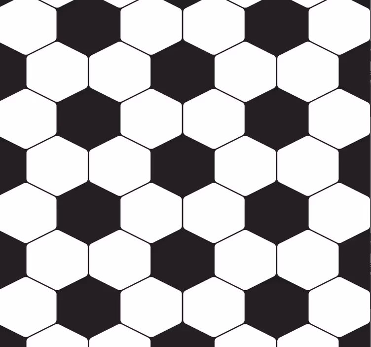 Hexagonal football pattern teenagers wallpaper - TenStickers
