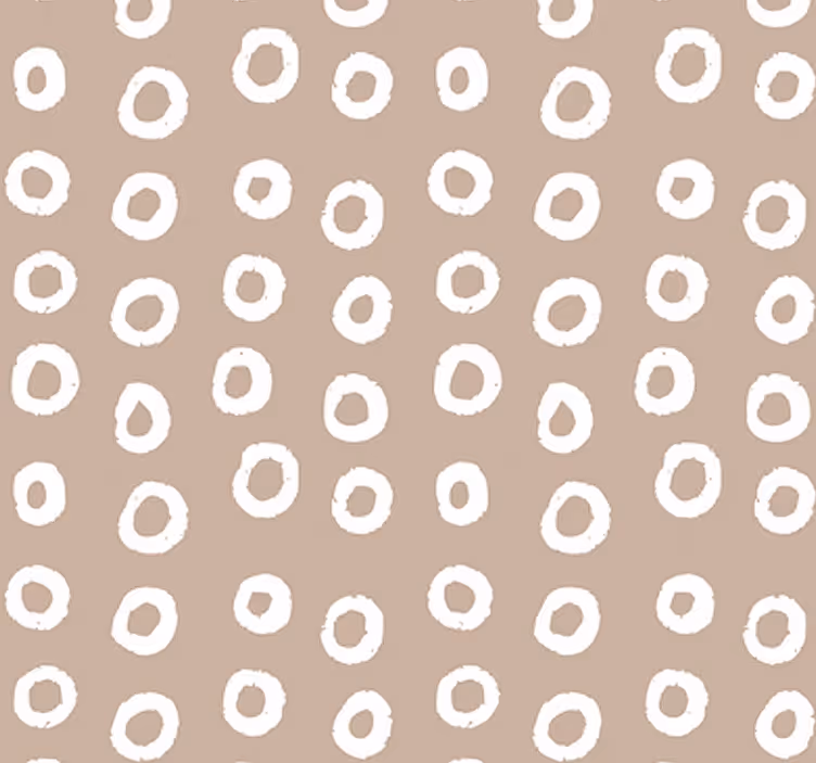 Circle Pattern Wallpaper Cinnamon bubbles - TenStickers