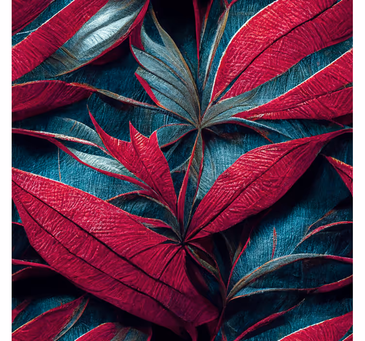 Tropical Leaves Living room wallpaper - TenStickers