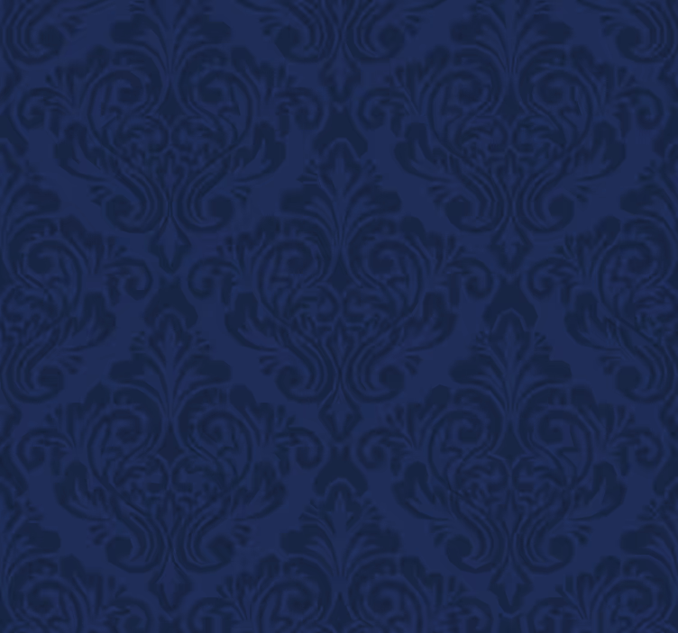 Navy blue Damask living room wallpaper - TenStickers