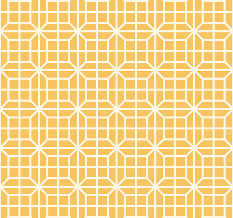 Geometric pattern yellow wallpaper - TenStickers