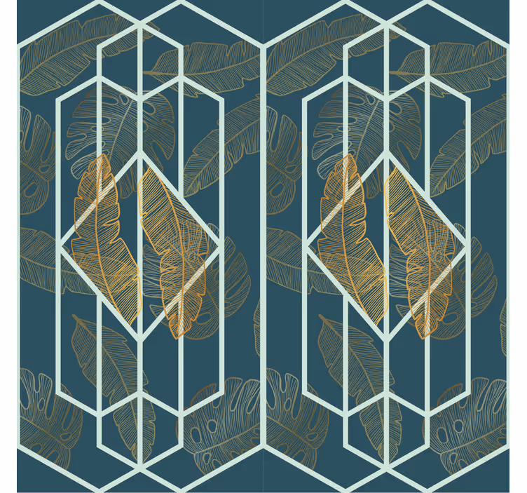 Tropical design shapes wallpaper - TenStickers