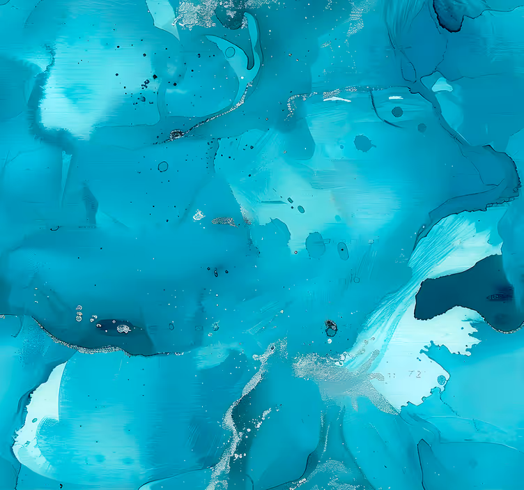 Blue waves wallpaper abstract - TenStickers