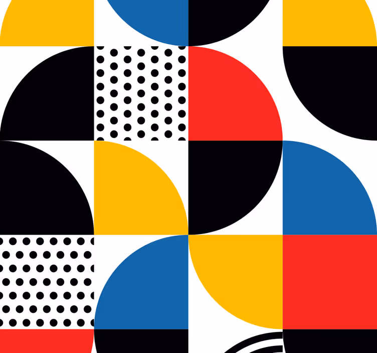 Geometric wallpaper geometric circles fusion - TenStickers
