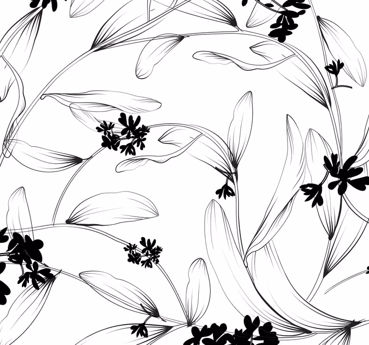 Floral Clustered Design flower wallpaper - TenStickers