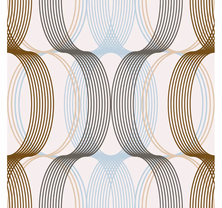 Oval lines modern wallpaper - TenStickers