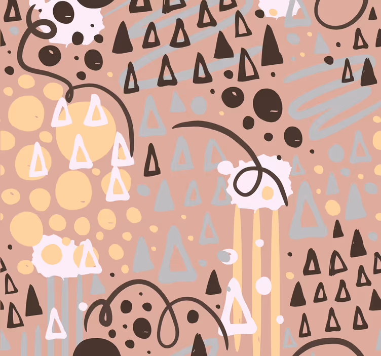 Geometric Fun Shapes kids wallpaper - TenStickers