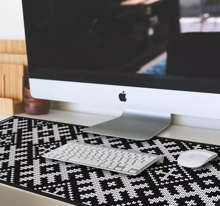 Mouse pad patterns geometric knit design - TenStickers