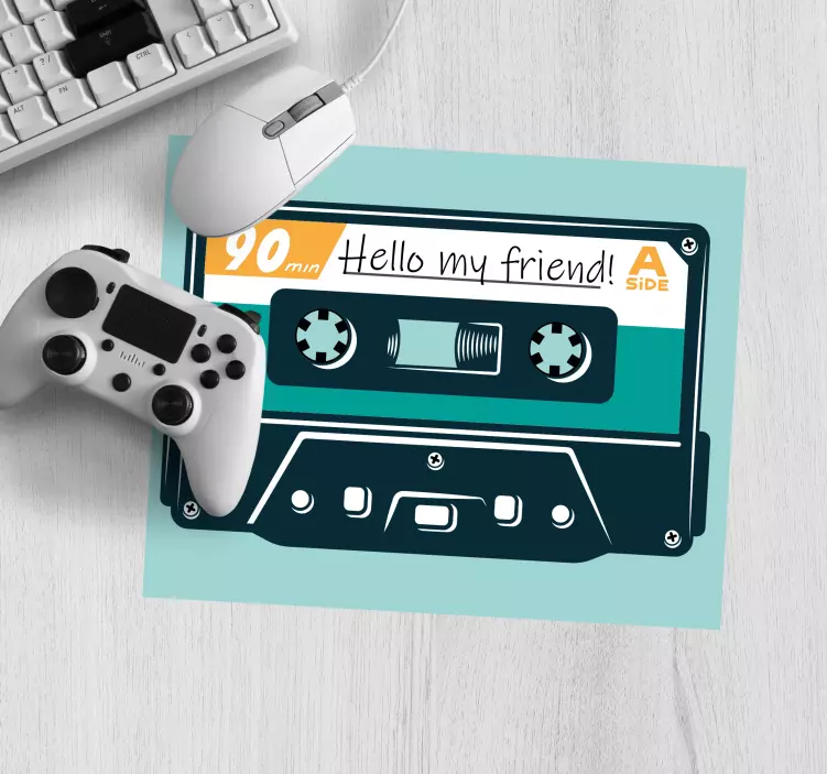 80s cassette tape personalised mouse mat - TenStickers