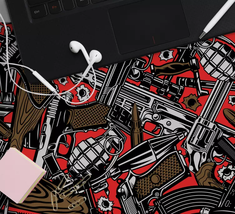 Badass weapons and grenades  gaming mouse pad - TenStickers