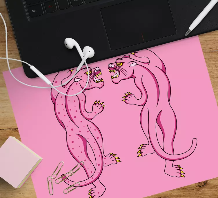 Confronting Pink Panthers original mouse pad - TenStickers