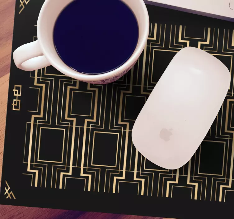 Geometric Golden Lines mouse pad patterns - TenStickers