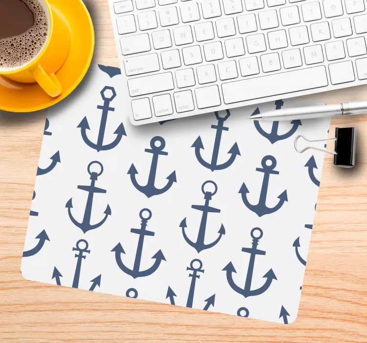 'Hampton Style' anchor set mouse pad patterns - TenStickers