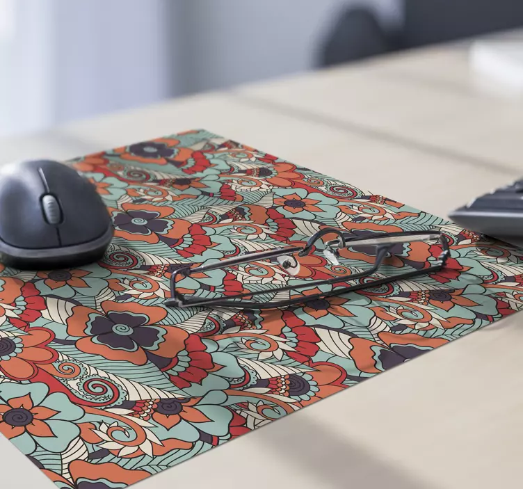 Paisley baroque floral mouse pad - TenStickers