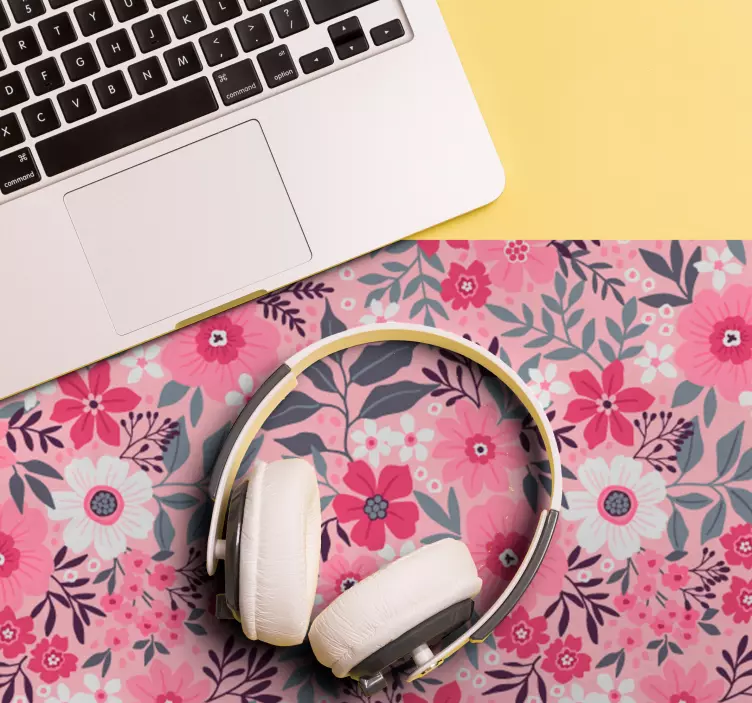 Pink Flowers mouse pad patterns - TenStickers