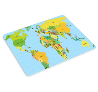Politics world map vinyl XXL mouse pad - TenStickers
