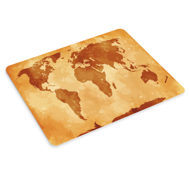 World map mouse pad retro global map design - TenStickers
