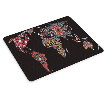 World map mouse pad with vibrant global designs - TenStickers