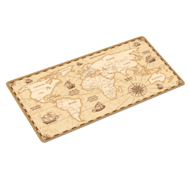 World map vintage vinyl XXL mouse pad - TenStickers