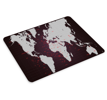 World map mouse pad detailed world map - TenStickers