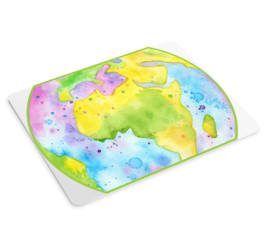 Planisphere world map vinyl mouse pad - TenStickers