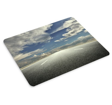 World map mouse pad with road pathway scene - TenStickers